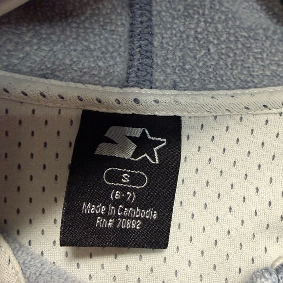 STARTER Kids Blue-Gray Zip-Up Hoodie (Youth 6-7) 0125 - Picture 6 of 11